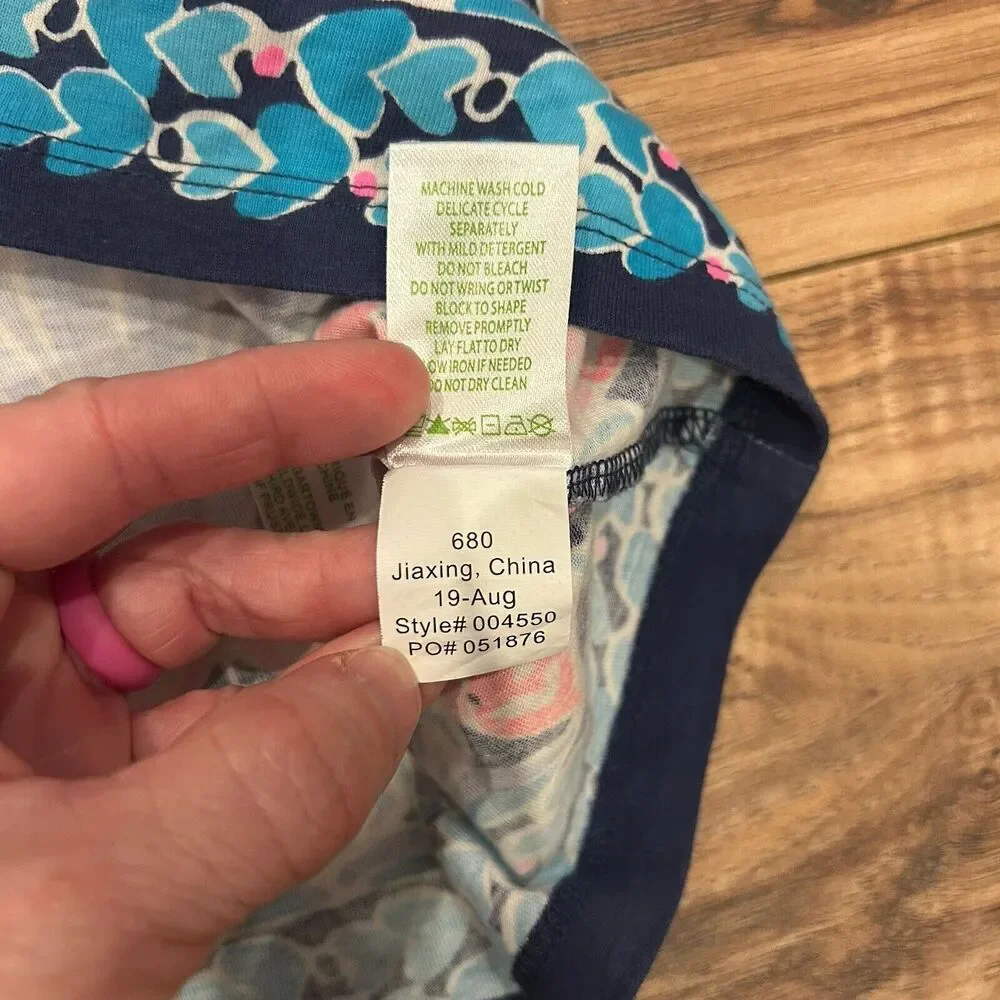Lilly Pulitzer Vivvy Dress High Tide Navy Color Women's Size XXS Preppy Coastal
